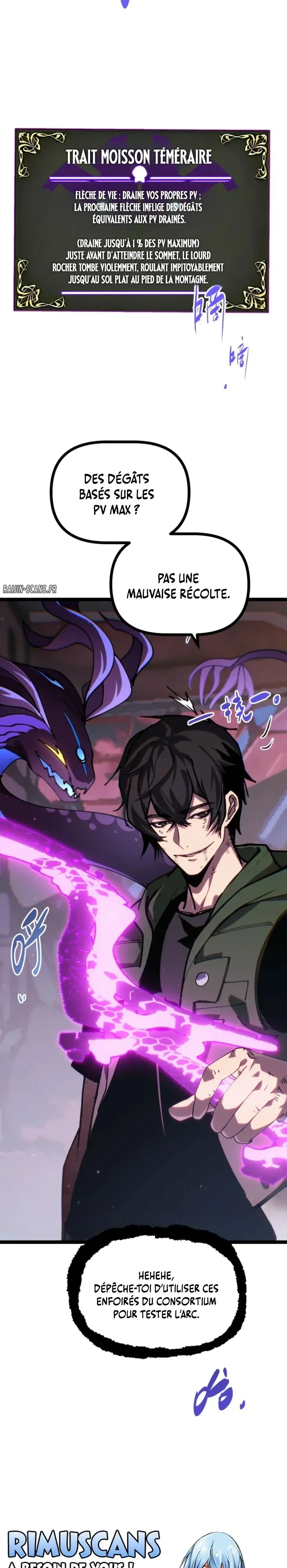 My basic attack infinitely stacks health I can blast a god apart with a single arrow Chapitre 7 - Page 36